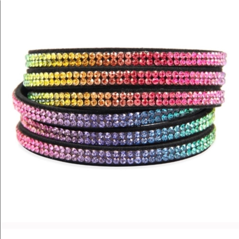 Rainbow Rhinestone Bracelet. Package of 2! NWT